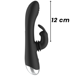 BLACK&SILVER - DJ. ADAM WIEDERAUFLADBARER SILIKON-KANINCHEN-STIMULATOR SCHWARZ – Produktansicht 7