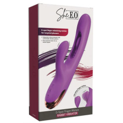 SHE.E.O - HASEN-G-PUNKT-VIBRATOR MIT DIGITALER BEWEGUNG, LILA – Produktansicht 7