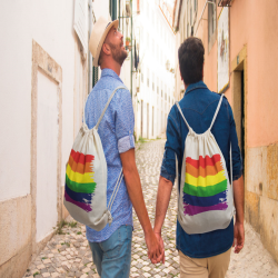 PRIDE - BAUMWOLL-RUCKSACK MIT LGBT-FLAGGE – Produktansicht 2