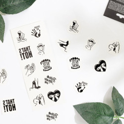 SECRET PLAY - SET MIT 10 TEMPORREN TATTOOS DER KINKY COLLECTION – Produktansicht 3