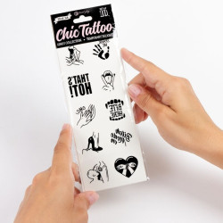 SECRET PLAY - SET MIT 10 TEMPORREN TATTOOS DER KINKY COLLECTION – Produktansicht 4