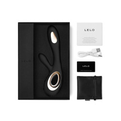 LELO - SORAYA WAVE VIBRATOR KANINCHEN SCHWARZ – Produktansicht 4