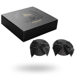 BIJOUX - BURLESQUE GLNZENDE NIPPELABDECKUNGEN MIT SCHLEIFE – Produktansicht 6