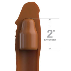 FANTASY X- TENSIONS - PIPEDREAMS HÜLSE 20,32 CM + 5,00 CM ZOLL STECKER KARAMELL – Produktansicht 2
