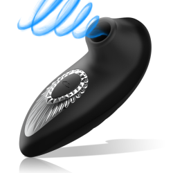 BLACK&SILVER - DRAKE DELUXE SUCKING VIBE WIEDERAUFLADBARES SILIKON SCHWARZ – Produktansicht 3