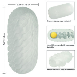 CALEXOTICS - BOUNDLESS REVERSIBLE SQUISHY BALL STROKE GRAU – Produktansicht 11
