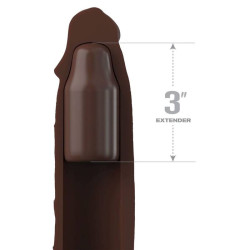 FANTASY X- TENSIONS - PIPEDREAMS SLEEVE 22,86 CM + 7,62 CM PLUG BROWN – Produktansicht 2
