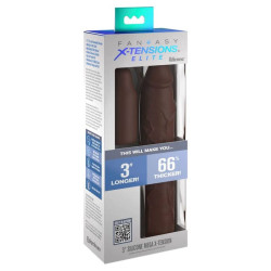 FANTASY X- TENSIONS - PIPEDREAMS SLEEVE 22,86 CM + 7,62 CM PLUG BROWN – Produktansicht 3