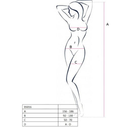 PASSION - WOMAN BS016 BODYSTOCKING SCHWARZ EINE GRÖSSE – Produktansicht 3