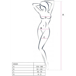 PASSION - WOMAN BS020 BODYSTOCKING SCHWARZ EINE GRÖSSE – Produktansicht 2