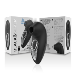 BLACK&SILVER - DRAKE DELUXE SUCKING VIBE WIEDERAUFLADBARES SILIKON SCHWARZ – Produktansicht 5