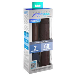 FANTASY X- TENSIONS - PIPEDREAMS HÜLSE 22,86 CM + 7,62 CM STECKER REMOTE BRAUN – Produktansicht 2
