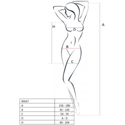 PASSION - WOMAN BS027 SCHWARZES KLEIDERBodystocking, Einheitsgröße – Produktansicht 3