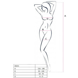 PASSION - WOMAN BS031 BODYSTOCKING SCHWARZ EINE GRÖSSE – Produktansicht 3
