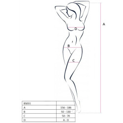 PASSION - WOMAN BS031 WEISSER BODYSTOCKING, EINE GRÖSSE – Produktansicht 2