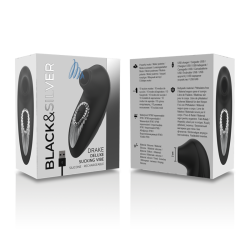 BLACK&SILVER - DRAKE DELUXE SUCKING VIBE WIEDERAUFLADBARES SILIKON SCHWARZ – Produktansicht 6