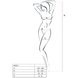 PASSION - WOMAN BS032 BODYSTOCKING SCHWARZ EINE GRÖSSE – Produktansicht 3