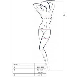 PASSION - WOMAN BS034 BODYSTOCKING SCHWARZ EINE GRÖSSE – Produktansicht 3