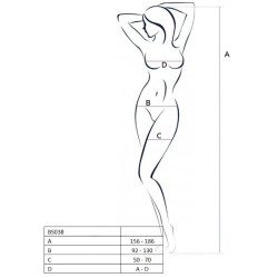 PASSION - WOMAN BS038 ROTER BODYSTOCKING, EINE GRÖSSE – Produktansicht 2