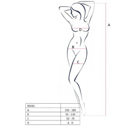 PASSION - WOMAN BS045 BODYSTOCKING SCHWARZ EINE GRÖSSE – Produktansicht 2