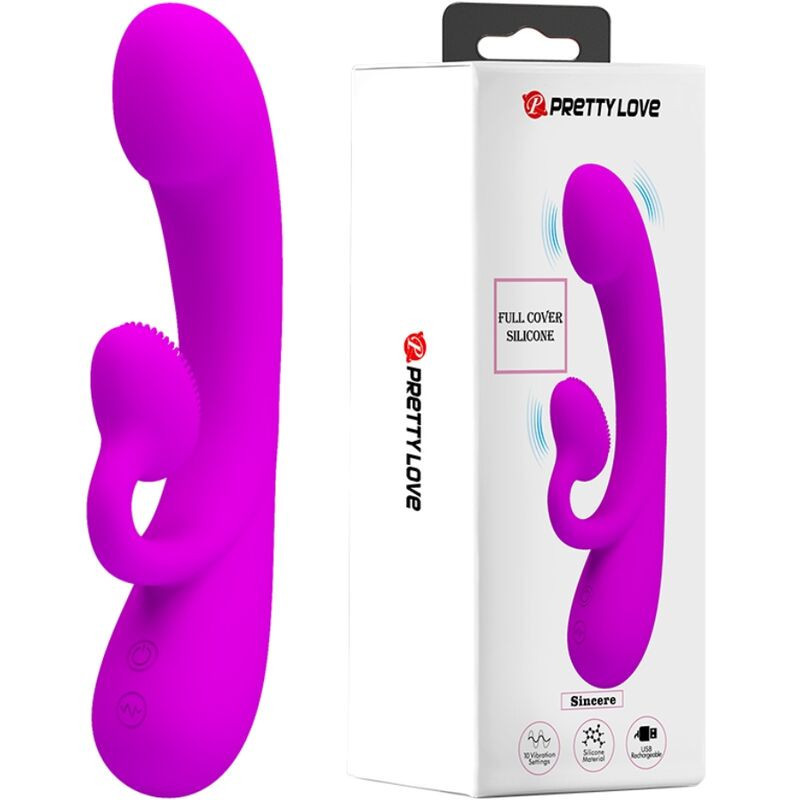 PRETTY LOVE - SINCERE SILIKON-KLITORALVIBRATOR UND SAUGER LILA