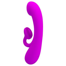 PRETTY LOVE - SINCERE SILIKON-KLITORALVIBRATOR UND SAUGER LILA – Produktansicht 3