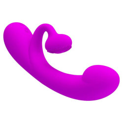 PRETTY LOVE - SINCERE SILIKON-KLITORALVIBRATOR UND SAUGER LILA – Produktansicht 6