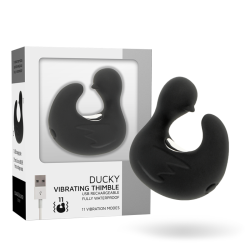 BLACK&SILVER - DUCKYMANIA WIEDERAUFLADBARER SILIKON-STIMULIERENDER ENTENHÜHLING – Produktansicht 2