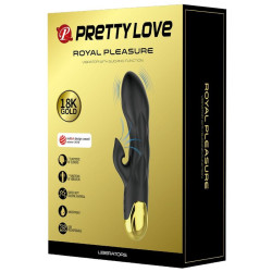 PRETTY LOVE - SCHWARZER WIEDERAUFLADBARER, VERGOLDETER LUXUSVIBRATOR – Produktansicht 7