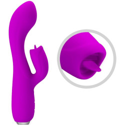 PRETTY LOVE - GLORIA WIEDERAUFLADBARER KANINCHENVIBRATOR, WASSERDICHT, LILA – Produktansicht 5
