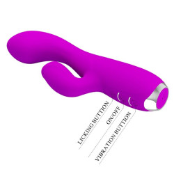 PRETTY LOVE - GLORIA WIEDERAUFLADBARER KANINCHENVIBRATOR, WASSERDICHT, LILA – Produktansicht 8