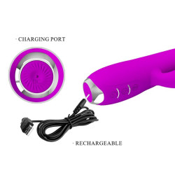 PRETTY LOVE - GLORIA WIEDERAUFLADBARER KANINCHENVIBRATOR, WASSERDICHT, LILA – Produktansicht 10