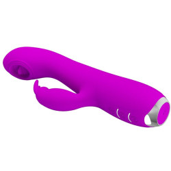 PRETTY LOVE - RACHEL WIEDERAUFLADBARER VIBRATOR MIT LILA SAUGNAPF – Produktansicht 3
