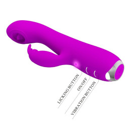 PRETTY LOVE - RACHEL WIEDERAUFLADBARER VIBRATOR MIT LILA SAUGNAPF – Produktansicht 6