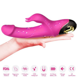 ARMONY - METEROR DILDO VIBRATOR RABBIT ROTATOR FUCHSIA – Produktansicht 3