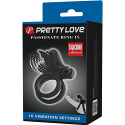 PRETTY LOVE - DOPPELVIBRIERRING MIT SCHWARZEM STIMULATOR – Produktansicht 11