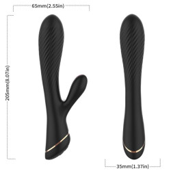 ARMONY - VIBRATOR KANINCHEN SILIKON SCHWARZ – Produktansicht 3
