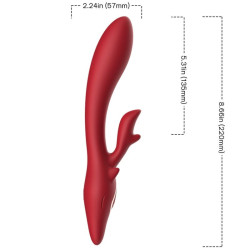ARMONY - ELCH VIBRATOR KANINCHEN GEBOGEN ROT – Produktansicht 2