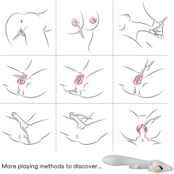 ARMONY - ELCH VIBRATOR KANINCHEN GEBOGEN ROT – Produktansicht 3