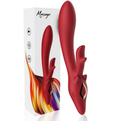ARMONY - ELCH VIBRATOR KANINCHEN GEBOGEN ROT – Produktansicht 5