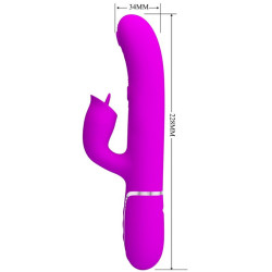 PRETTY LOVE - KANINCHENVIBRATOR MIT LECKENDEM FUCHSIA – Produktansicht 2