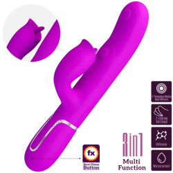 PRETTY LOVE - KANINCHENVIBRATOR MIT LECKENDEM FUCHSIA – Produktansicht 3