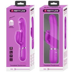 PRETTY LOVE - KANINCHENVIBRATOR MIT LECKENDEM FUCHSIA – Produktansicht 4