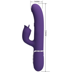 PRETTY LOVE - KANINCHENVIBRATOR MIT LILA LECKEN – Produktansicht 2