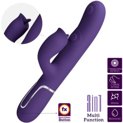 PRETTY LOVE - KANINCHENVIBRATOR MIT LILA LECKEN – Produktansicht 3