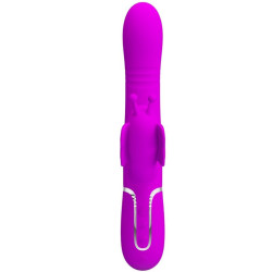 PRETTY LOVE - MULTIFUNKTIONS-KANINCHENVIBRATOR 4 IN 1 SCHMETTERLING FUCHSIA – Produktansicht 2