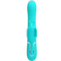 PRETTY LOVE - MULTIFUNKTIONS-KANINCHENVIBRATOR 4 IN 1 SCHMETTERLING AQUAGRÜN – Produktansicht 2