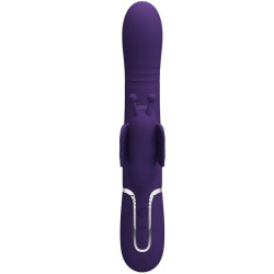 PRETTY LOVE - MULTIFUNKTIONS-KANINCHENVIBRATOR 4 IN 1 SCHMETTERLING LILA – Produktansicht 2