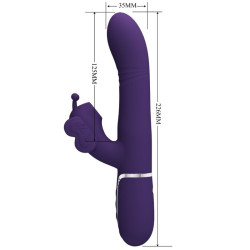 PRETTY LOVE - MULTIFUNKTIONS-KANINCHENVIBRATOR 4 IN 1 SCHMETTERLING LILA – Produktansicht 7