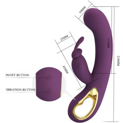 PRETTY LOVE - LIAM KANINCHEN VIBRATOR UND G-PUNKT-STIMULATOR LILA – Produktansicht 3